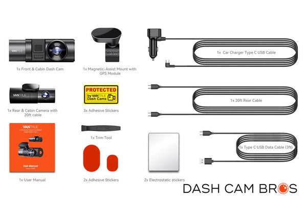 Vantrue Nexus 5 (N5) 4-Channel Voice-Controlled Smart Dash Cam
