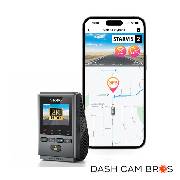 VIOFO A119 MINI 2 | Extra Small 2K  Dash Cam w/ GPS & WiFi