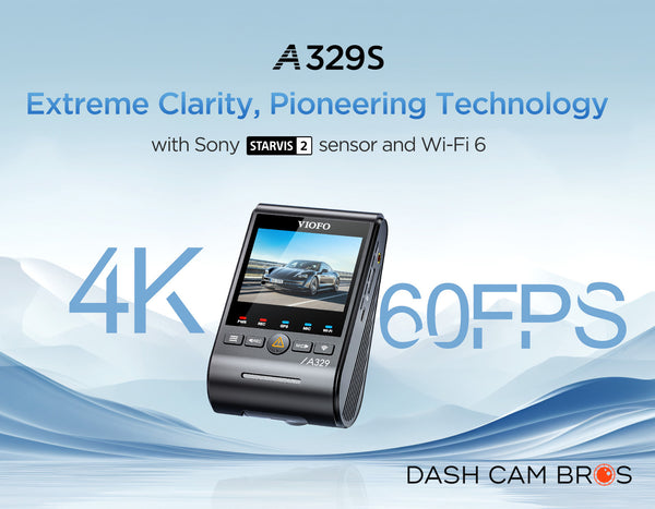 VIOFO A329S-1CH | 4K, 60FPS Front-Facing Dash Cam w/ HDR & WiFi-6