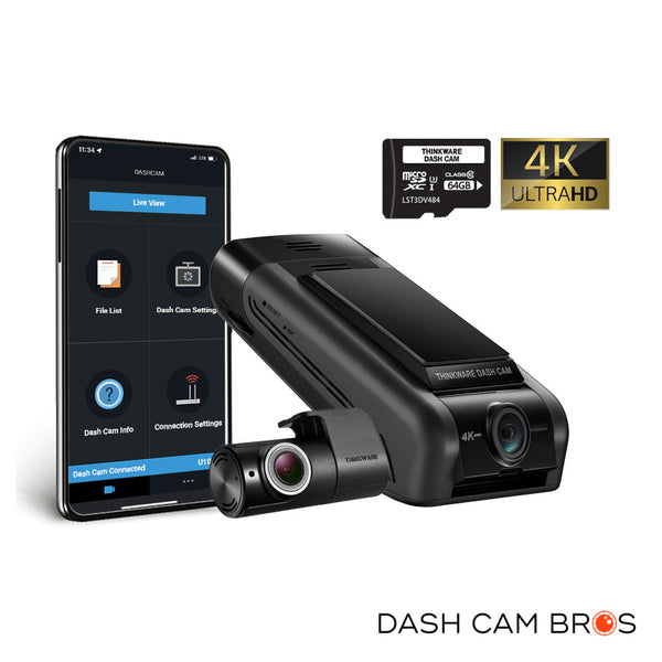Thinkware U1000 2CH PLUS 4K Front + HD Rear Dash Cam