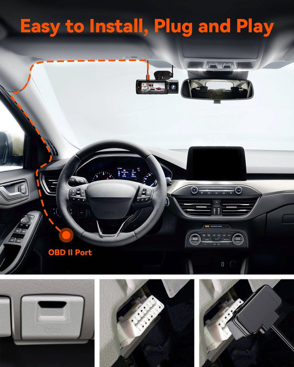 Vantrue OBD-II Direct-Hardwiring Kit | USB-C Dash Cam Parking Mode Cable