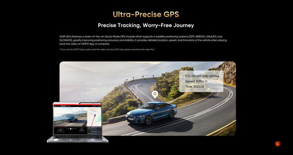 VIOFO A229 ULTRA 2CH | 4K+4K 2CH Smart Dash Cam w/ GPS & WiFi