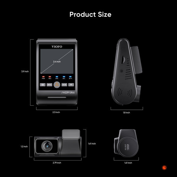 VIOFO A229 ULTRA 2CH | 4K+4K 2CH Smart Dash Cam w/ GPS & WiFi