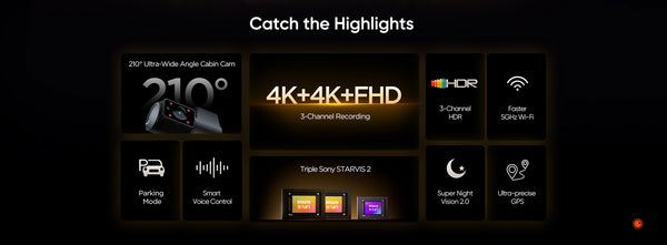 VIOFO A229 ULTRA 3CH | 4K+4K+HD 3CH Smart Waterproof Dash Cam