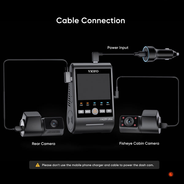 VIOFO A229 ULTRA 3CH | 4K+4K+HD 3CH Smart Waterproof Dash Cam