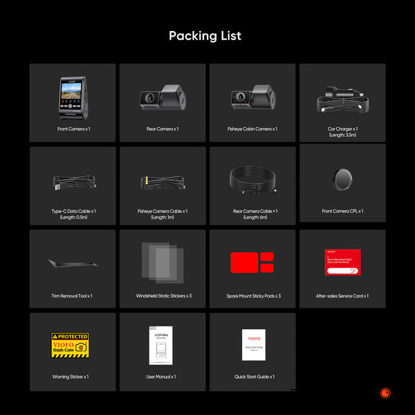 VIOFO A229 ULTRA 3CH | 4K+4K+HD 3CH Smart Waterproof Dash Cam