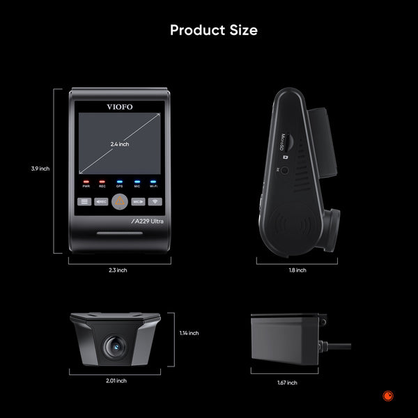 VIOFO A229 ULTRA-W 2CH | 4K+4K 2CH Exterior Waterproof Smart Dash Cam