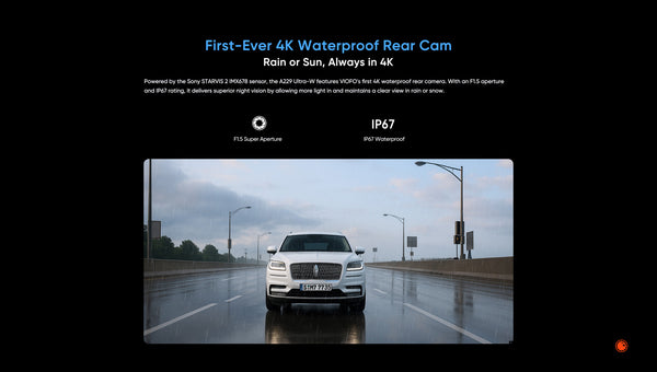 VIOFO A229 ULTRA-W 2CH | 4K+4K 2CH Exterior Waterproof Smart Dash Cam