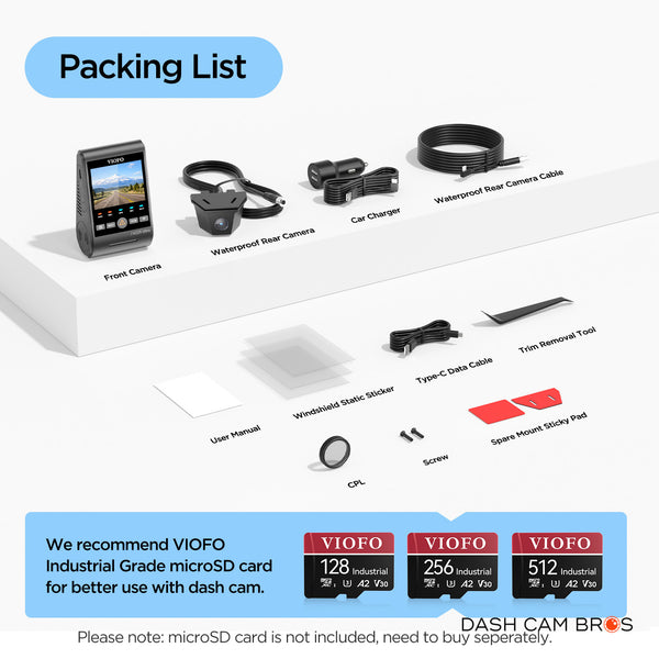 VIOFO A229 ULTRA-W 2CH | 4K+4K 2CH Exterior Waterproof Smart Dash Cam