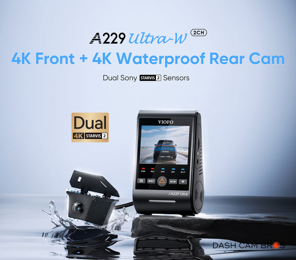 VIOFO A229 ULTRA-W 2CH | 4K+4K 2CH Exterior Waterproof Smart Dash Cam