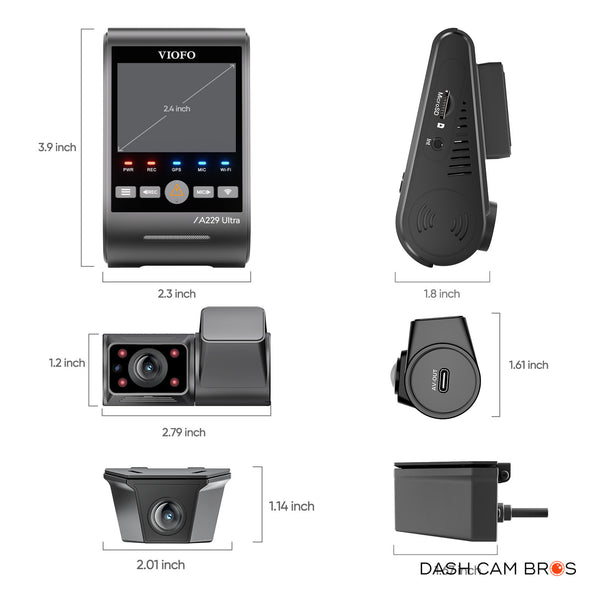 VIOFO A229 ULTRA-W 3CH | 4K+4K+HD 3CH Smart Waterproof Dash Cam