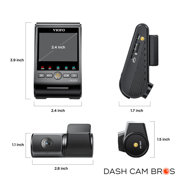 VIOFO A329S-2CH | 4K Front + 2K Rear Dash Cam w/ HDR & WiFi-6