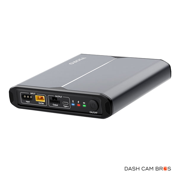 VIOFO BP100 Battery Pack | Front Side View of Input and Output ports