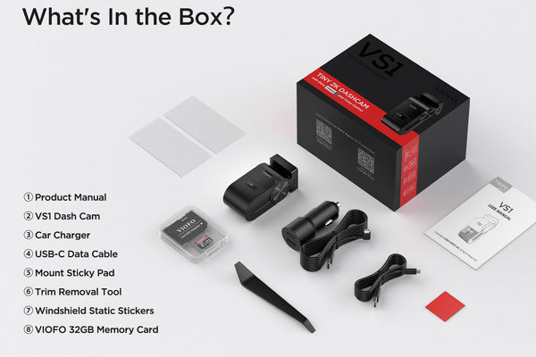 VIOFO VS1 | MINI 2K Smart Dash Cam w/ GPS & WiFi