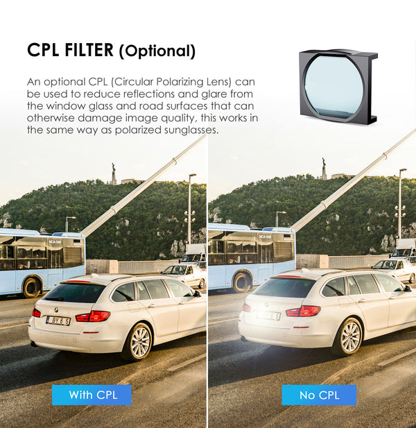 Optional Polarizing Lens | VIOFO A129 Plus Duo IR Front and Interior Dual Lens Dash cam | DashCam Bros