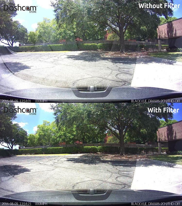 BlackVue DR430, DR450, DR470, DR490, DR590, DR590W and DR590 IR Front Camera Slip-On Polarizing Filter - Accessories - DashCam Bros - Dash Cam