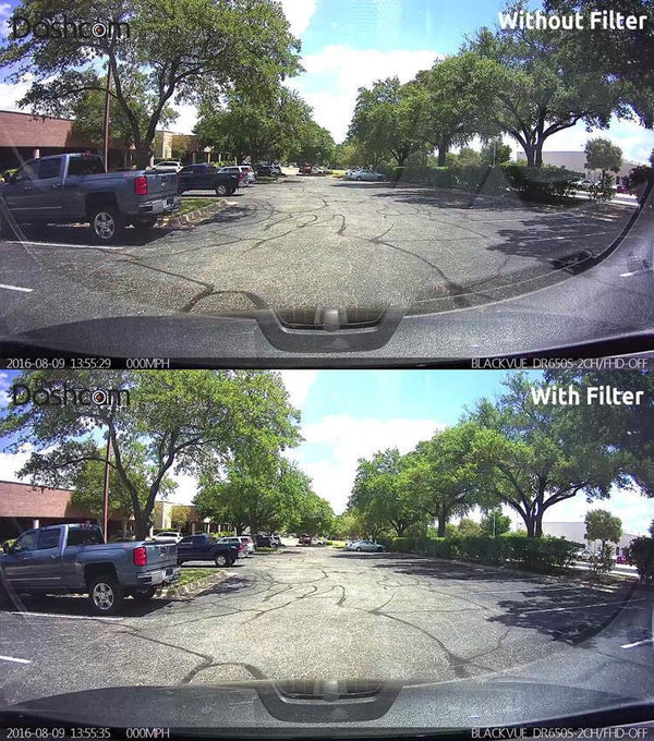 BlackVue DR430, DR450, DR470, DR490, DR590, DR590W and DR590 IR Front Camera Slip-On Polarizing Filter - Accessories - DashCam Bros - Dash Cam