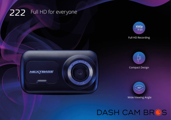 High Quality Entry-Level Dashcam | Nextbase 222 Front-Facing Entry-Level HD Dash Cam With 2.5