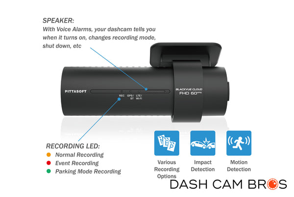 LED Lights And Sensor | BlackVue DR750X-2CH-IR-PLUS | DashCam Bros