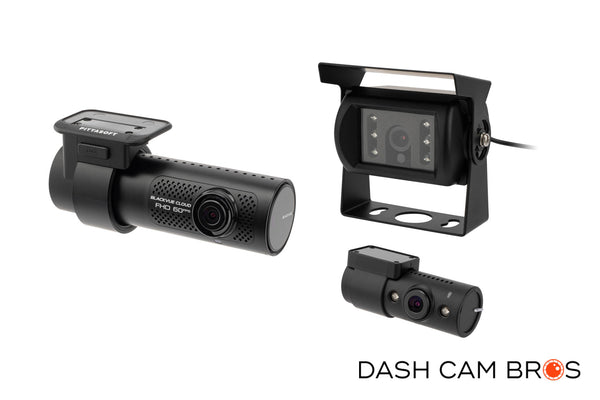 Front View Of Cameras Left Views | DR750X-3CH-TRUCK-PLUS | DashCam Bros