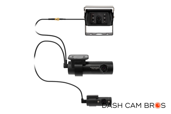 Front, Interior And Rear Cameras Connected | DR750X-3CH-TRUCK-PLUS | DashCam Bros
