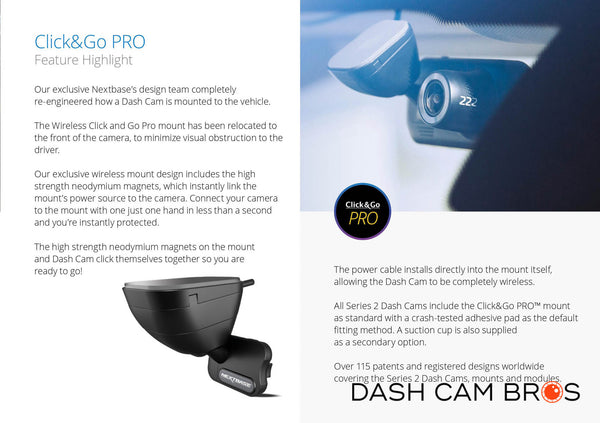 Click&GO Mount Makes Transferring Dash Cams A Breeze | Nextbase 522GW 2K HD Touchscreen Dashcam | DashCam Bros