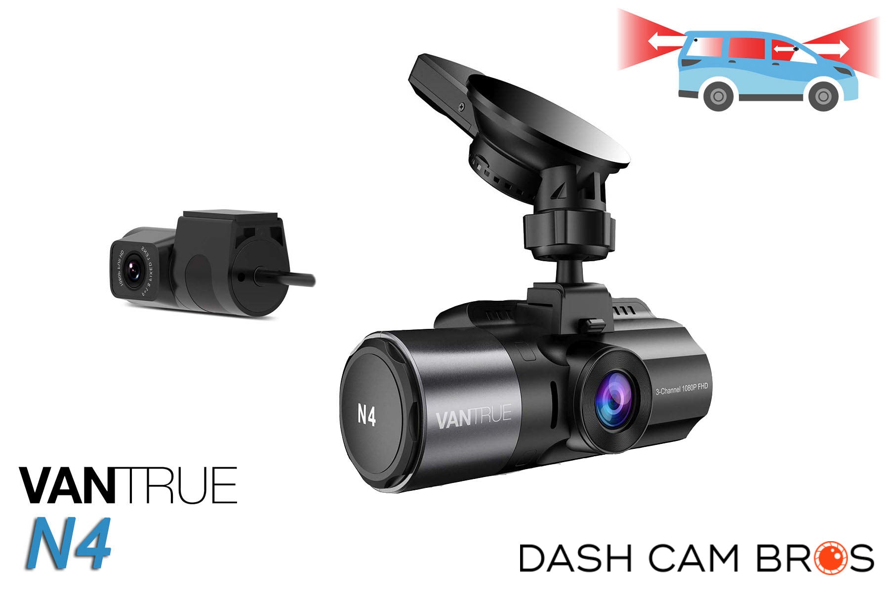  3 Channel Dash Cam Front and Rear Inside, 1080P Dash Camera for  Cars with 64GB U3 SD Card, Dashcam Three Way Triple Car Camera with IR  Night Vision, Parking Monitor, WDR 