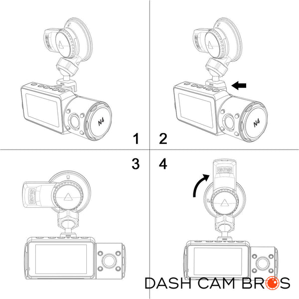Mounting to Windshield | Vantrue N4 3-Channel 2K Dash Camera | DashCam Bros