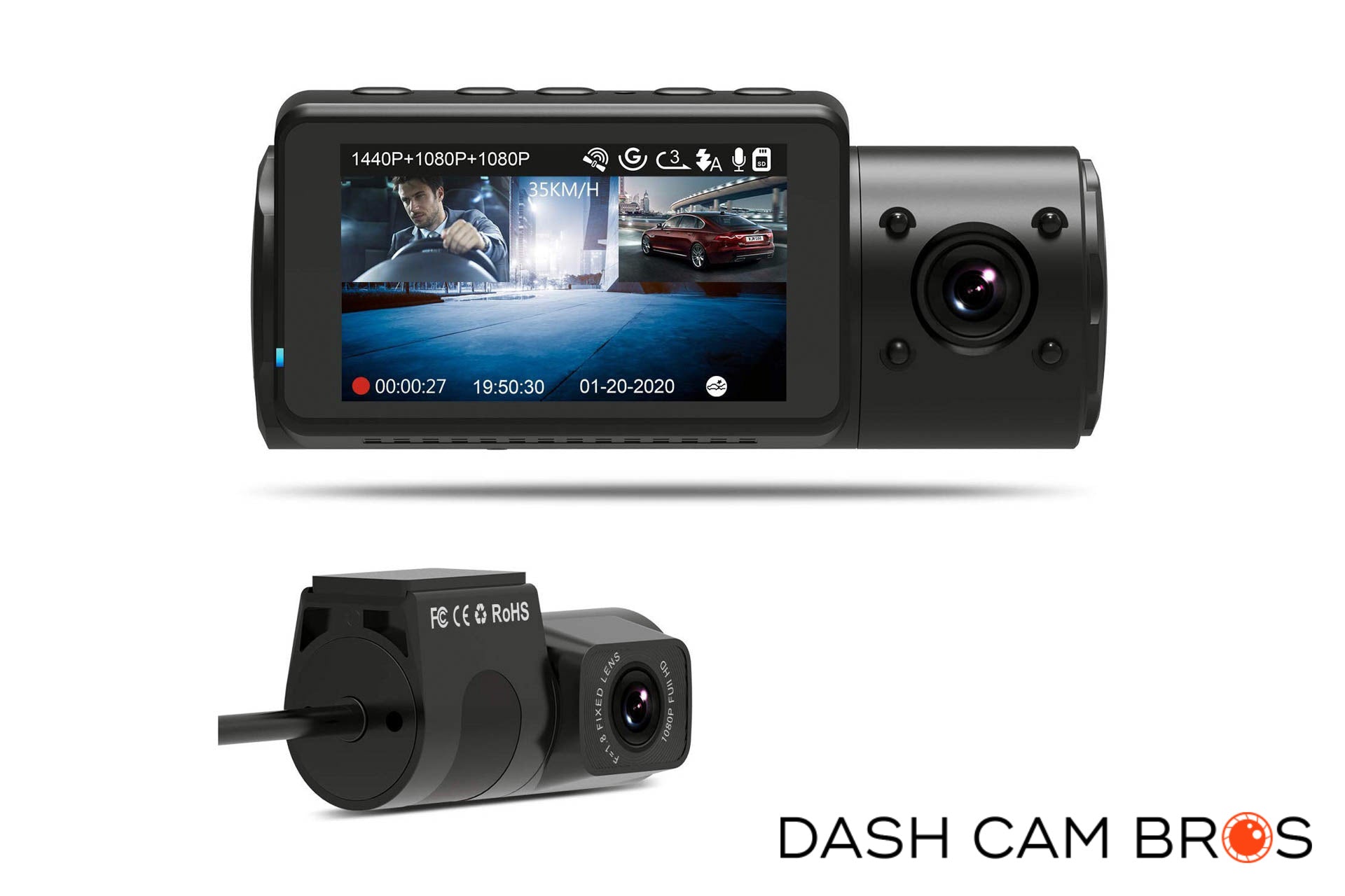 Triple-Camera Dash Cams : Vantrue N4 3 Channel Dash Cam