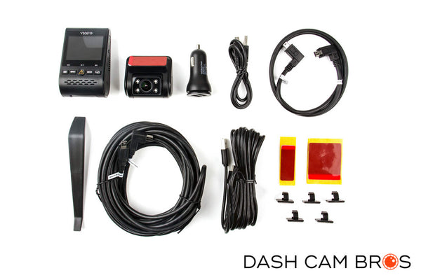 Box Contents | VIOFO A129 Plus Duo IR Front and Interior Dual Lens Dash cam | DashCam Bros
