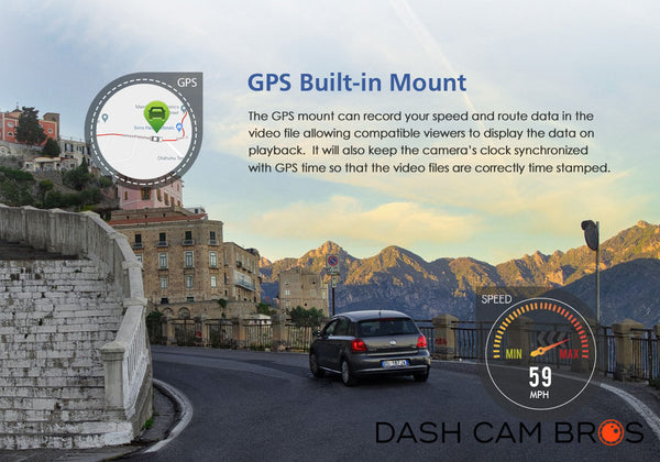 GPS Built In Mount | VIOFO A139 2CH Dual Channel 2k Front & Rear Dash Cam | DashCam Bros