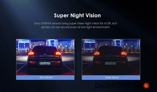 Super Night Vision | VIOFO A139 2CH Dual Channel 2k Front & Rear Dash Cam | DashCam Bros