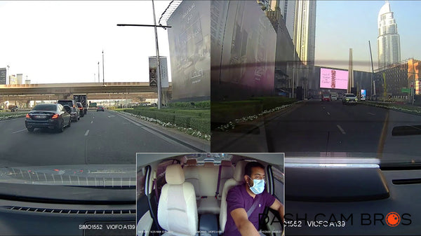 Front + Rear + Interior Footage | VIOFO A139 3CH Dual Channel 2k Front & Rear Dash Cam | DashCam Bros