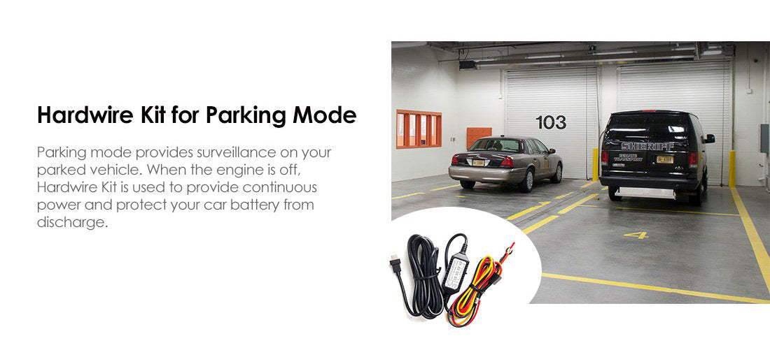DASH CAM PARKING MODE WITHOUT HARDWIRE USING BATTERY PACK 