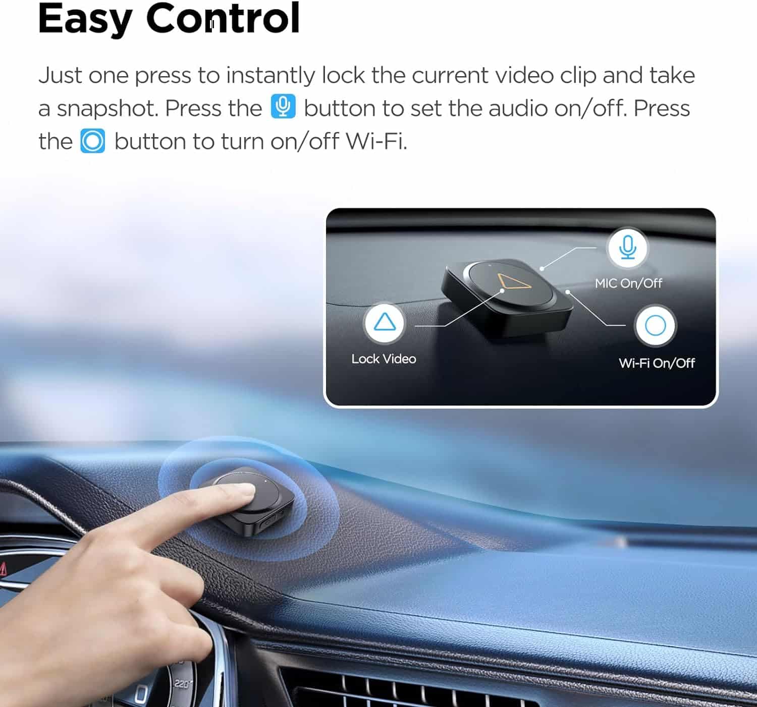 VIOFO Wireless Bluetooth Remote Control | BTR200 - DashCam Bros