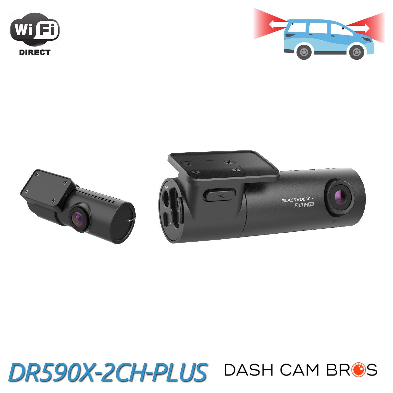 BlackVue DR590X-2CH-PLUS Dual Lens Dash Cam with WiFi