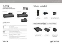BlackVue ELITE 8 Front and Rear 2K QHD Dash Cam - DashCam Bros