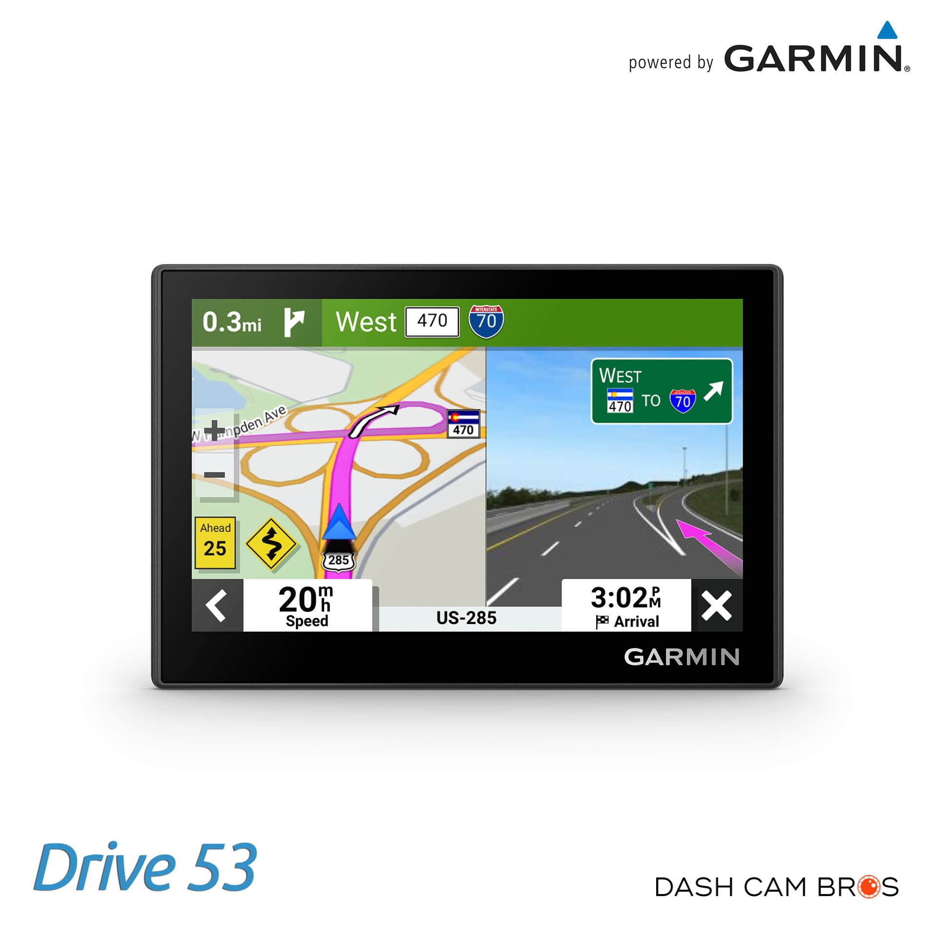 Garmin Drive 53 GPS Navigator With 5" High-Res Touchscreen Display
