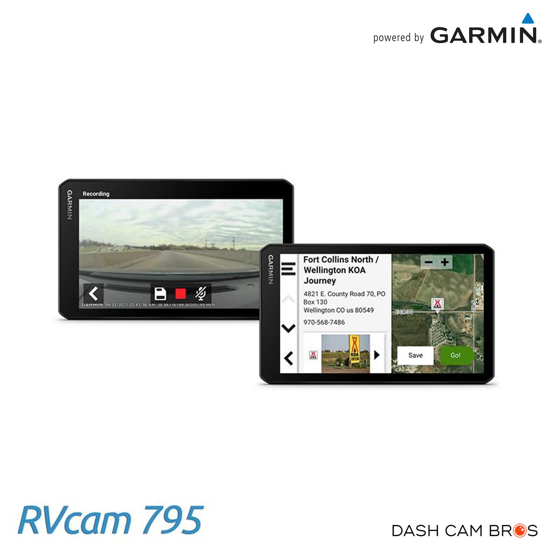 Garmin RVcam 795 | RV GPS Navigator with Built-in Front-Facing Dash Cam