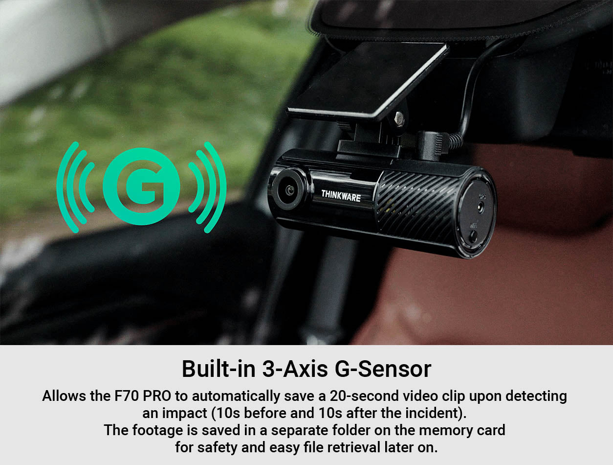 Thinkware F70 PRO Simple Full HD Front-Facing Dashcam With Wi-Fi - DashCam Bros