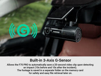Thinkware F70 PRO Simple Full HD Front-Facing Dashcam With Wi-Fi - DashCam Bros