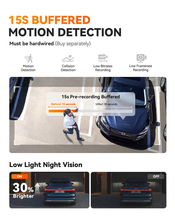 Vantrue Element 1 Pro (E1 Pro) Tiny 4K Dash Cam W/ Wi-FI & PlatePix