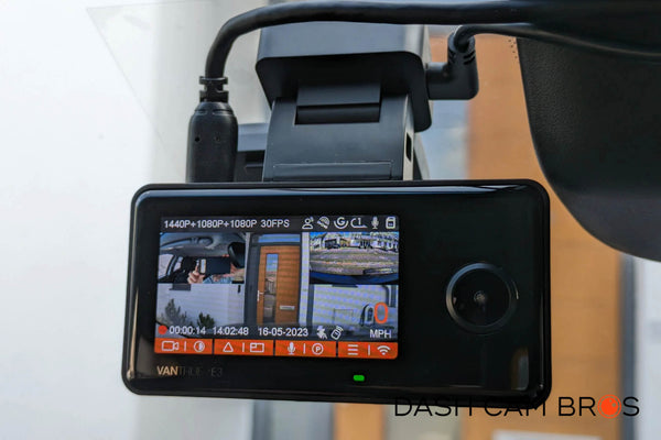 Vantrue Element 3 (E3) Compact 3-Channel Dash Cam for Front, Inside and Rear Recording