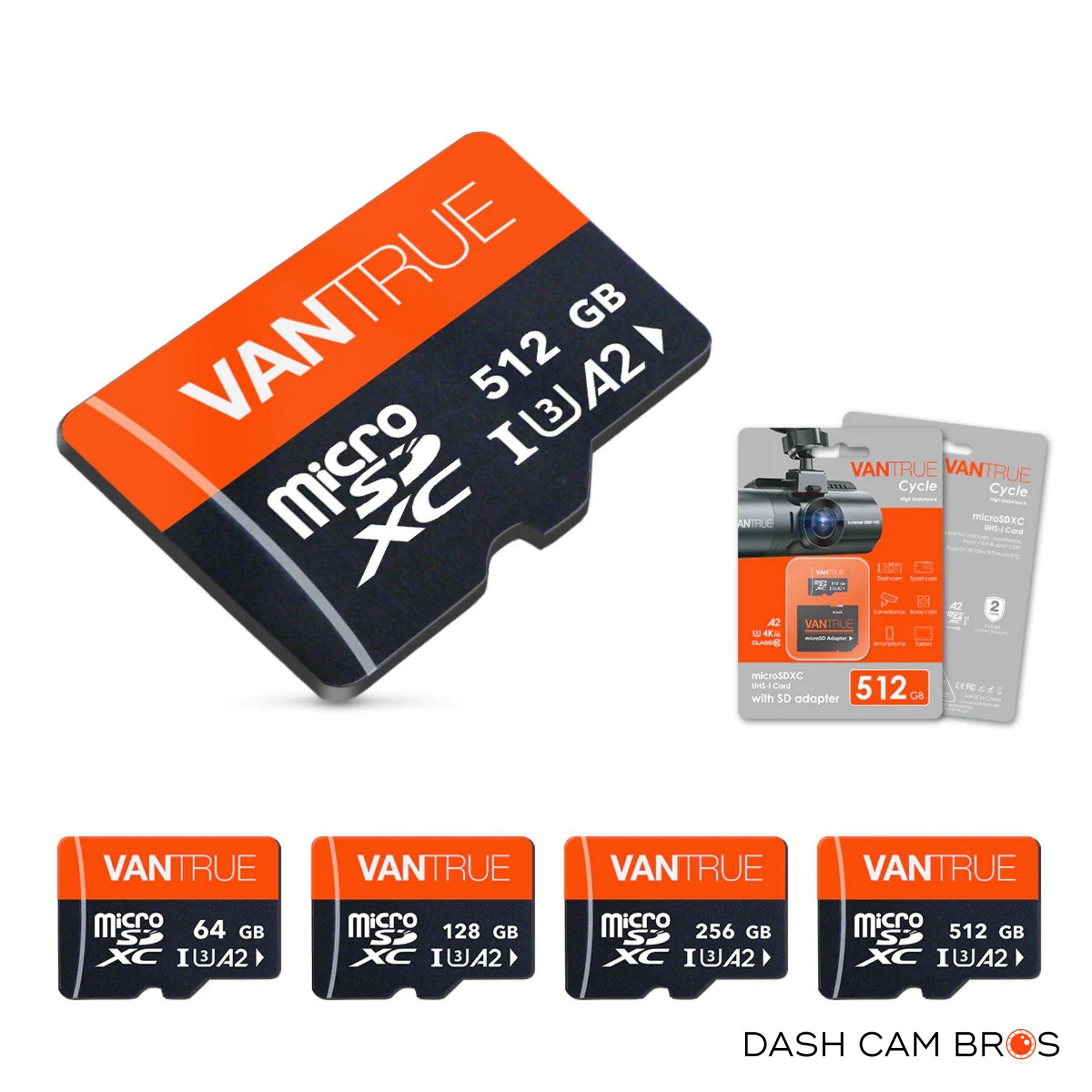 Vantrue OEM Class 10 Micro SD Memory Cards | 64/128/256/512gb