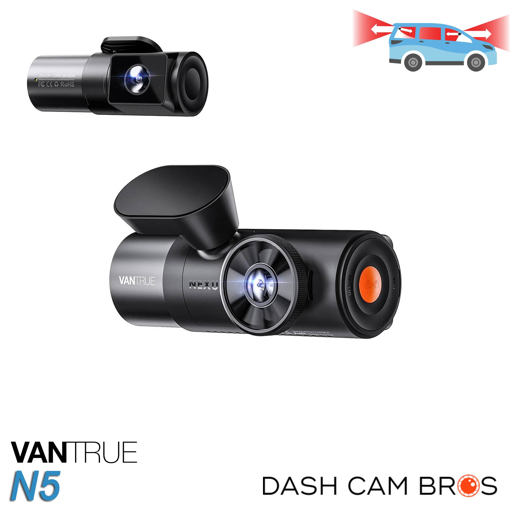 Vantrue Nexus 5 (N5) 4-Channel Voice-Controlled Smart Dash Cam