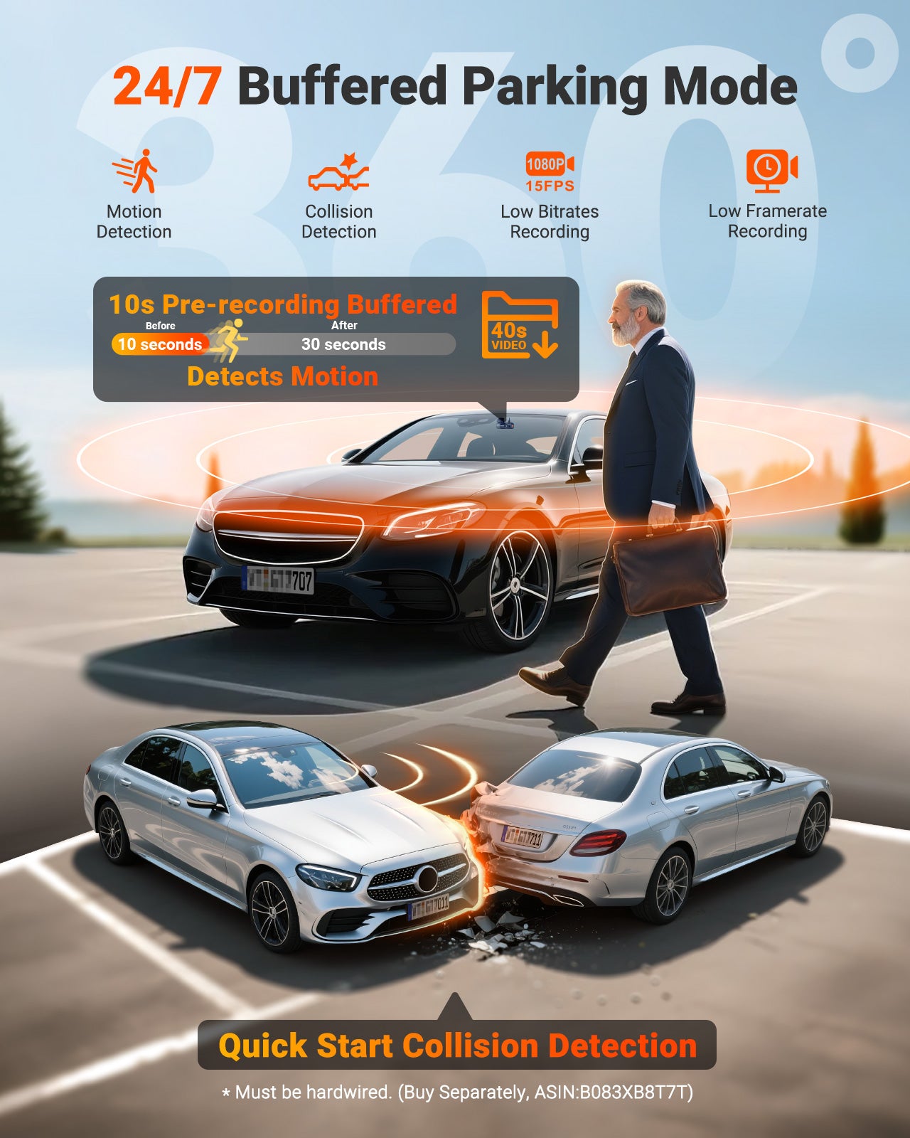 Vantrue Nexus 5S (N5S) | Featuring 24/7 Buffered Parking Mode