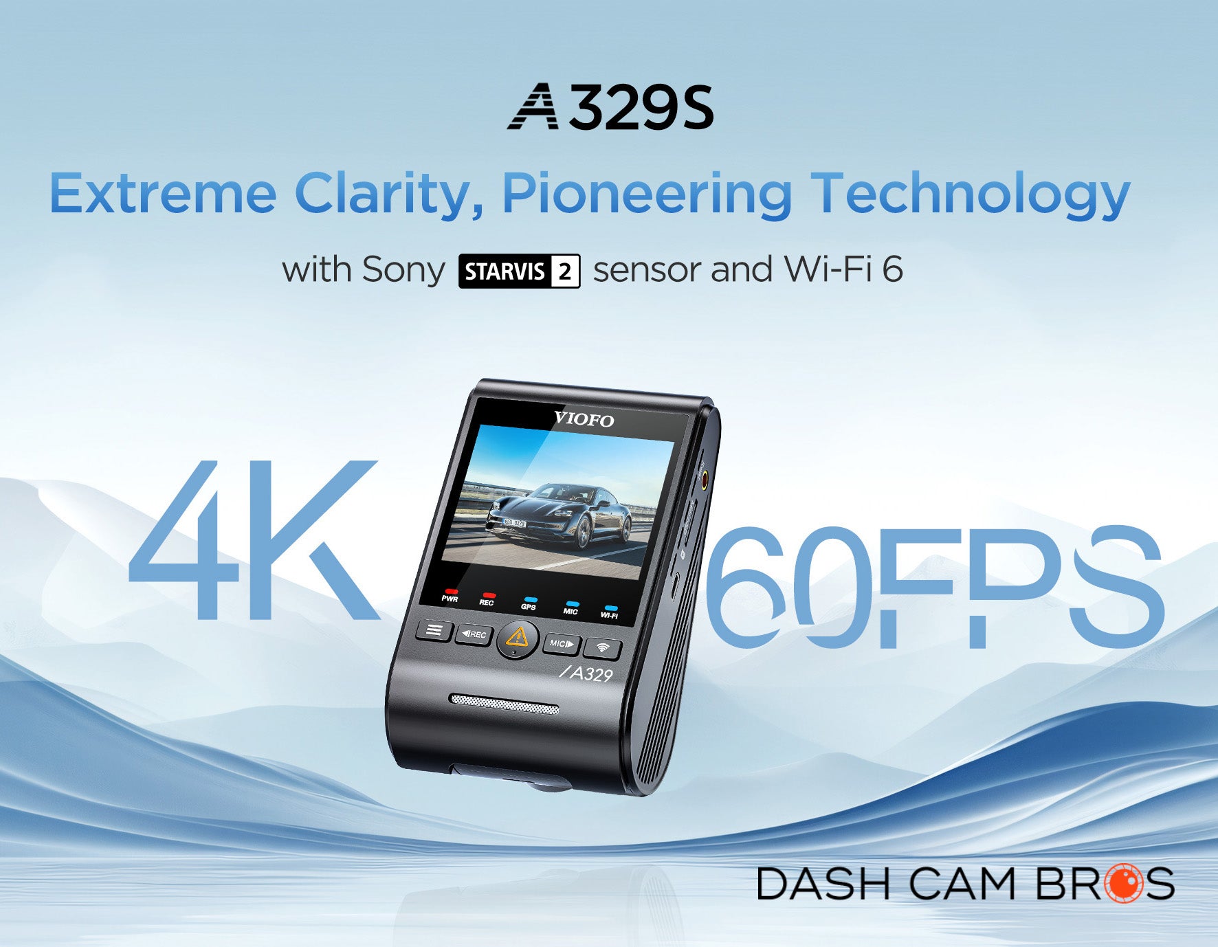 VIOFO A329S-1CH | 4K, 60FPS Front-Facing Dash Cam w/ HDR & WiFi-6 - DashCam Bros