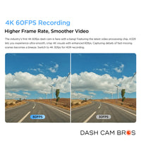 VIOFO A329S-1CH | 4K, 60FPS Front-Facing Dash Cam w/ HDR & WiFi-6 - DashCam Bros