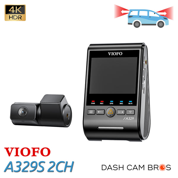 VIOFO A329S-2CH | 4K Front + 2K Rear Dash Cam w/ HDR & WiFi-6