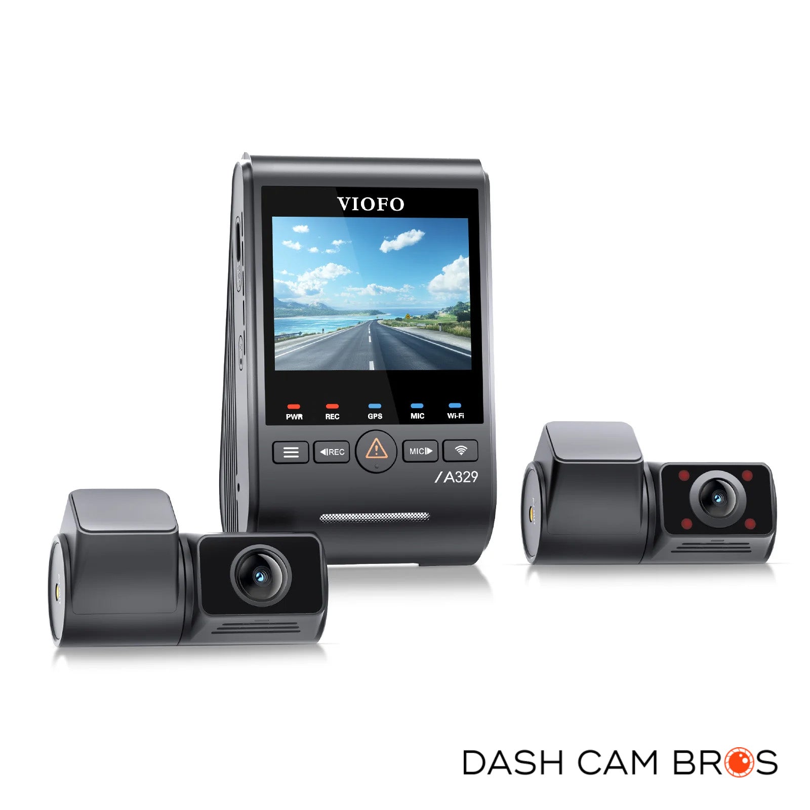 VIOFO A329S-3CH | 4K Front + 2K Rear + 2K Cabin Dash Cam w/ HDR & WiFi-6 - DashCam Bros